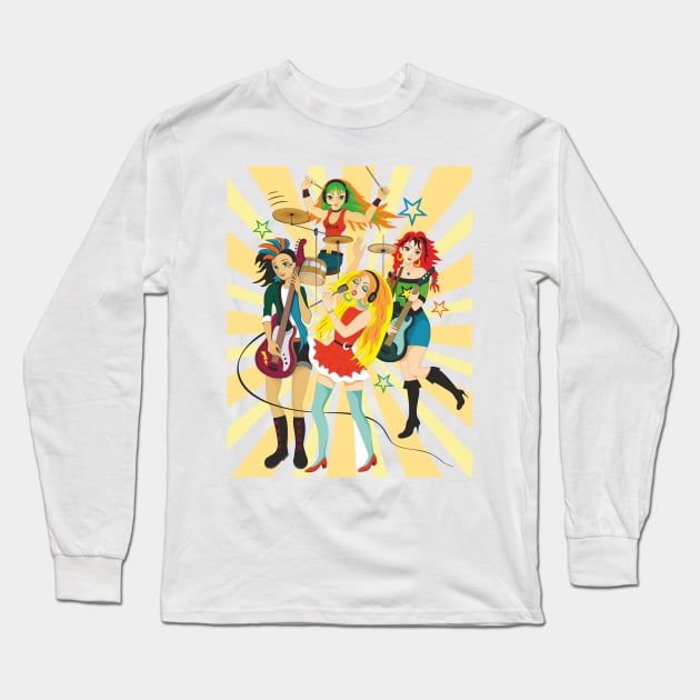 Music girls Long Sleeve T-Shirt by Frenzy Fox